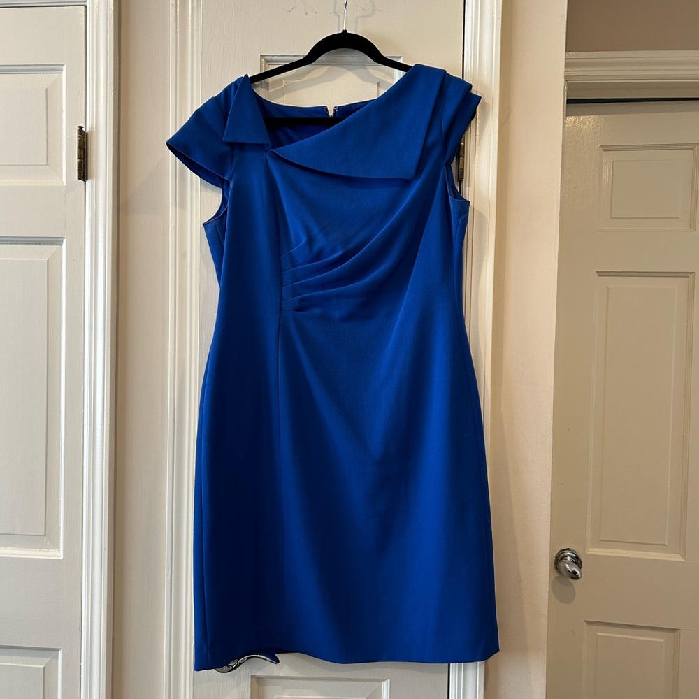 Tahari dress.  Size 14 in cerulean blue color.